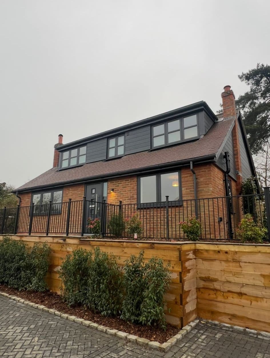 Casement windows and doors on a new build in Surrey