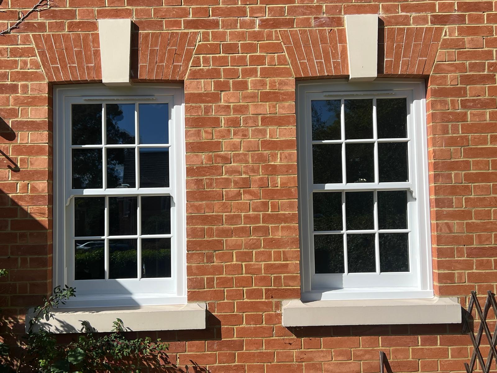 "Quickslide” uPVC sash windows in white
