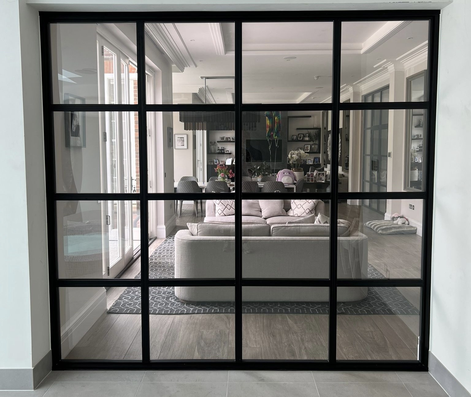 aluminium crittall door surrey windows in grey, house