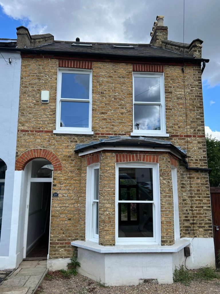 Sash windows newly installed on house