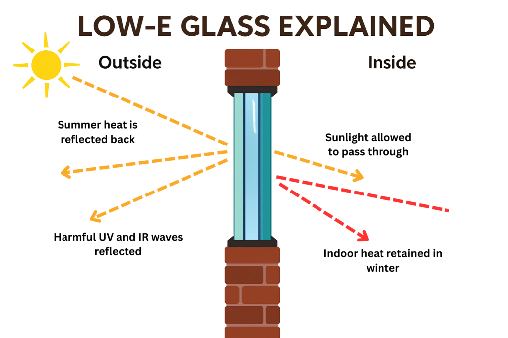 Low E glass simple diagram